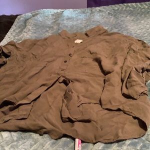 Green button down- women’s